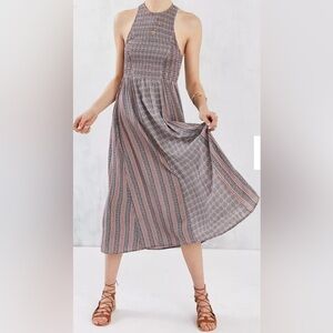 Kimchi Blue Pink and Blue/Gray Maxi Dress